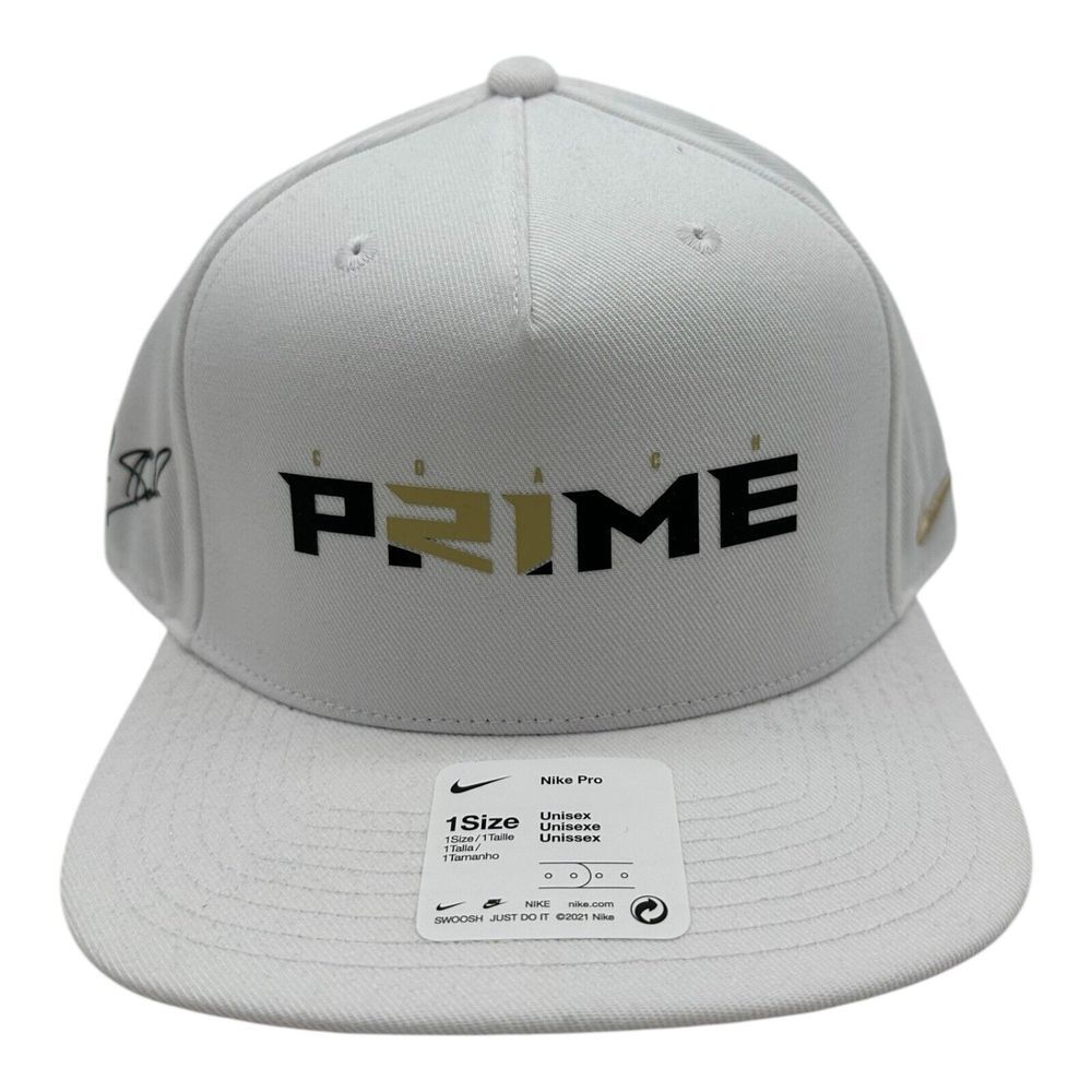 Nike Pro Coach Prime Flatbill‎ Snapback Hat White Adjustable Colorado Buffaloes